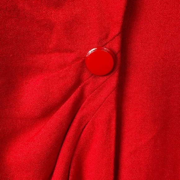 Vintage Liz Claiborne Size 10 Wool Blend True Wrap Embroidered Dress 80s 90s - Picture 5 of 10